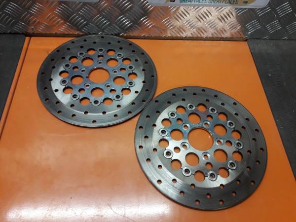 € 89 Harley disco freno flottante anteriore e posteriore originale 292 mm,  modello Touring Softail Dyna Sportster, marca Harley Davidson