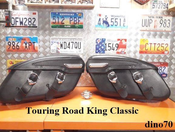 Harley Borse Rigide In Pelle Road King Classic Originali X